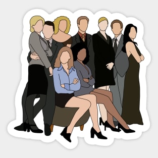 ally mcbeal cast Sticker